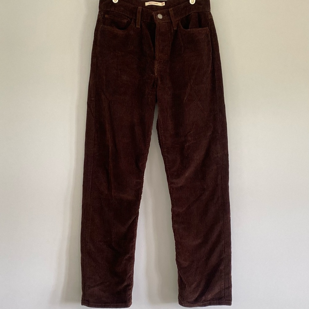Levi’s Wedgie Straight Brown Corduroy Pants - Size 4 / 27
